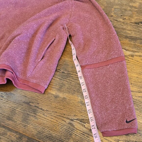 NIKE Therma-FIT Mauve Cowl Neck Fleece Pullover Size Medium - Picture 8 of 9